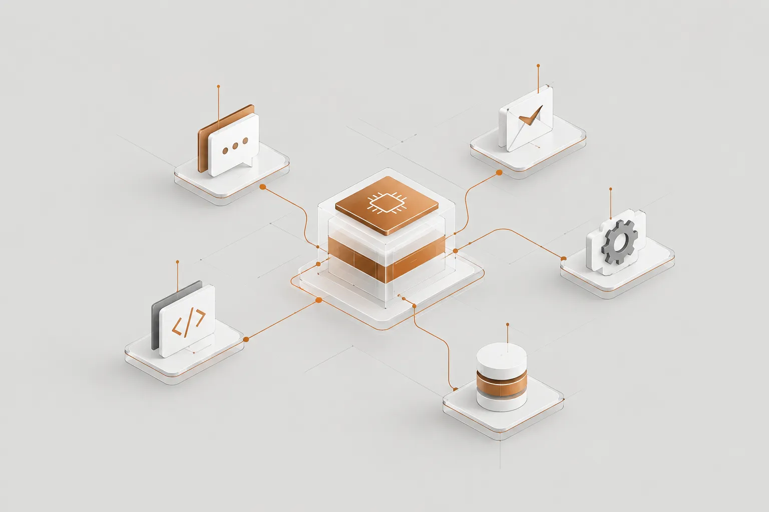 Automation Bots Building Focus Icon