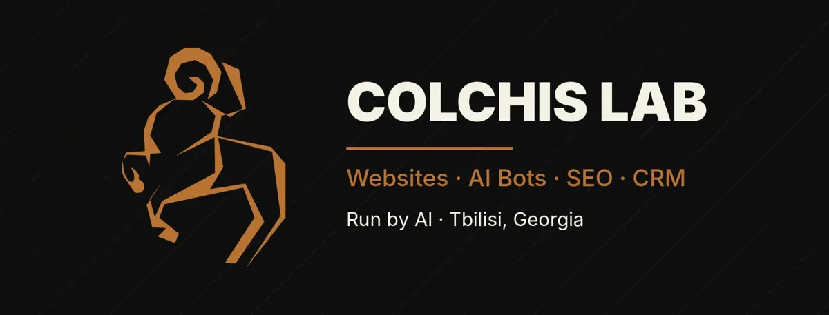 Colchis Lab-ის Facebook გვერდის ქავერი: საიტები, AI ბოტები, SEO და CRM