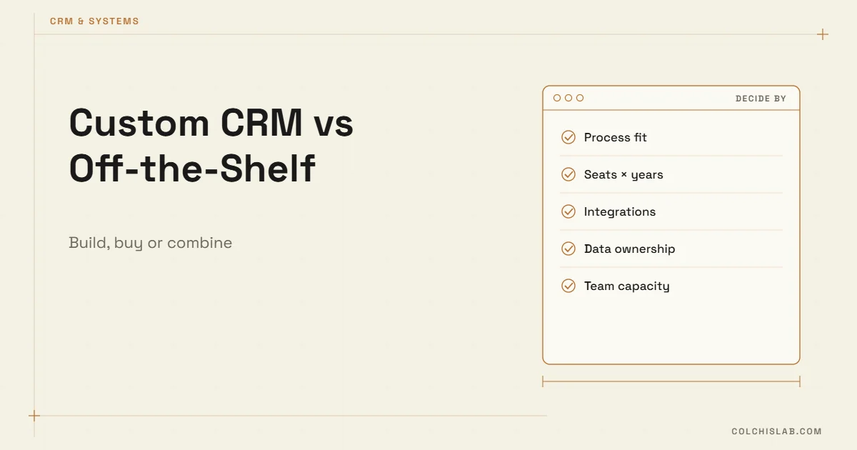 Custom CRM vs Off-the-Shelf: How to Decide